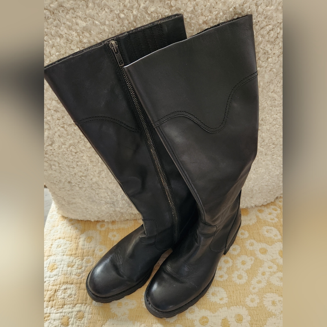 Brn Lined Leather Boots